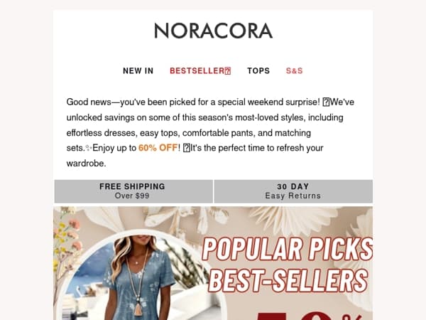 💌You've Been Picked for a Huge Weekend Surprise — Up To 60% Off!💫
