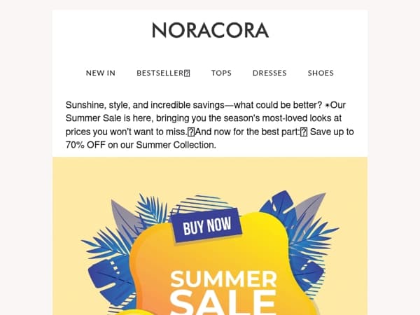 🌿 Summer Styles, Unbeatable Prices — Save Up to 70% OFF☀️