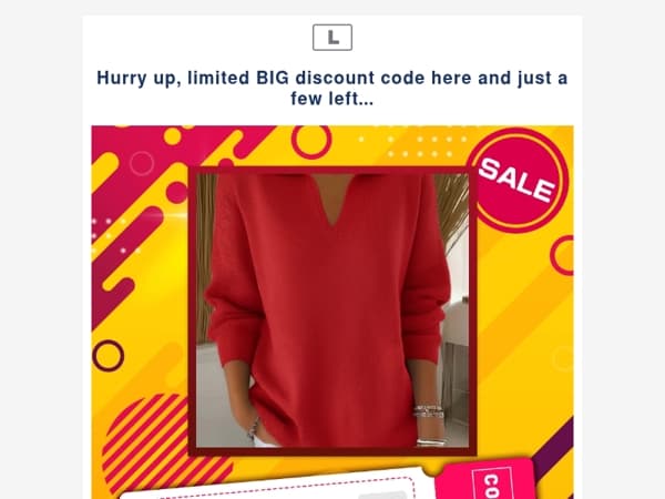 Hurry up, limited BIG discount code here and just a few left...