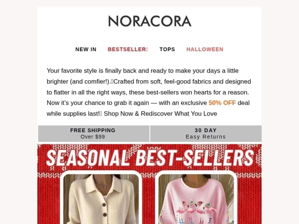 ✨ Good News! The Style You Loved Is Back in Stock — Now 50% OFF!💫