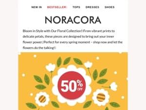 Flourish this Spring with Gorgeous New Styles!🌸Enjoy up to 50% OFF and Refresh Your Wardrobe!🌟