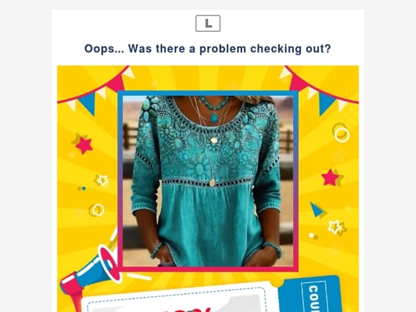 Oops... Was there a problem checking out?