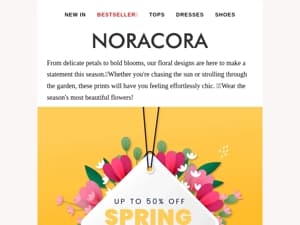 🌸Let Your Style Blossom with Our Floral Collection!🌸Enjoy up to 50% OFF – Shop now and bloom with beauty!🥰