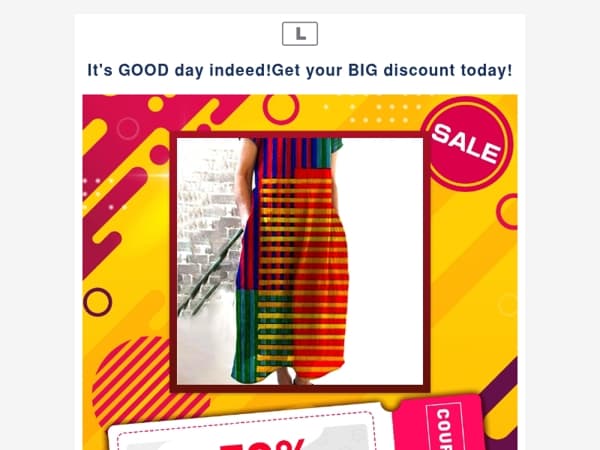 It's GOOD day indeed!Get your BIG discount today!