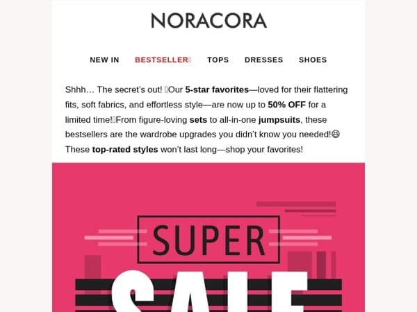 👑Style Secrets Unlocked – Discover 5-Star Favorites at Up to 50% OFF!🥳