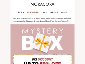 🥳Top Trending, Top Saving!💌Start the year right with up to 50% OFF!✨