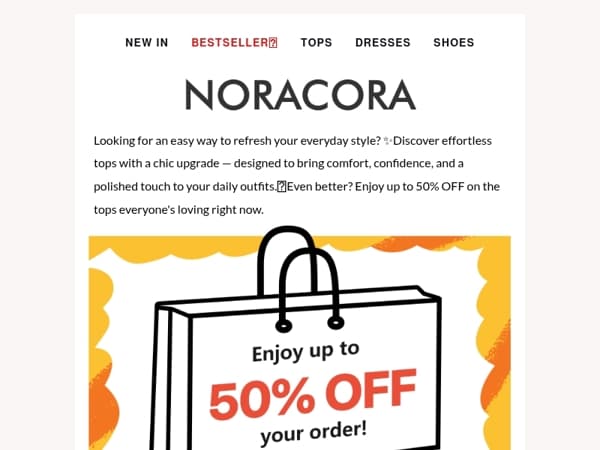 Effortless Tops with a Chic Upgrade 💎Up to 50% OFF!