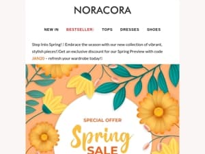 Spring into Style! 🌸 Shop our fresh new arrivals for the perfect spring and summer looks💃Enjoy up to 50% off💟