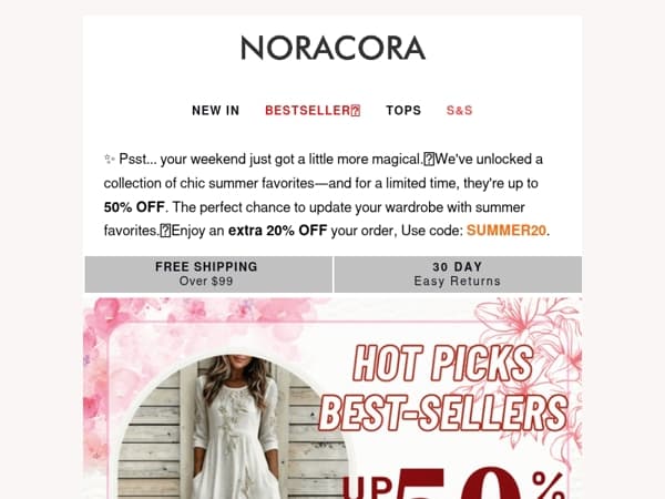 💫 Weekend Magic Unlocked: Chic Picks Up to 50% OFF! 🌟