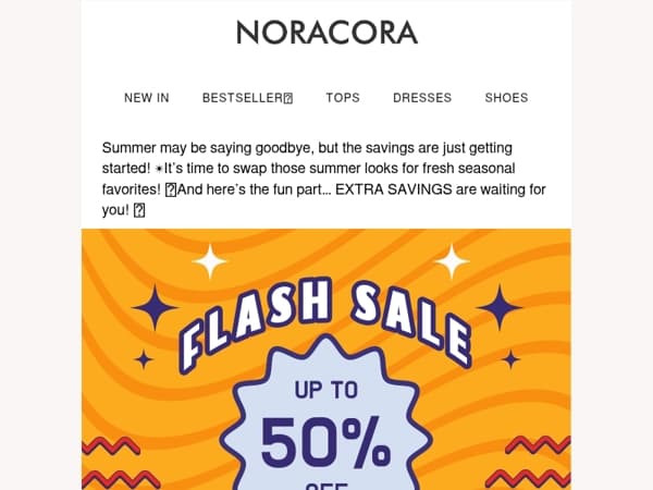 ☀️ Goodbye Summer… Hello, Extra Savings!