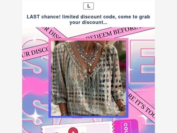 LAST chance! limited discount code, come to grab your discount...