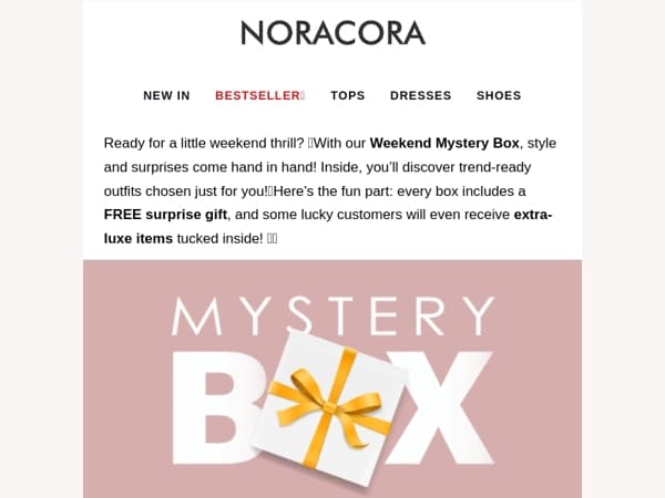 😆Weekend Ready in a Snap! Mystery Styles + Up to 50% OFF & Free Surprise Gift! 🎁