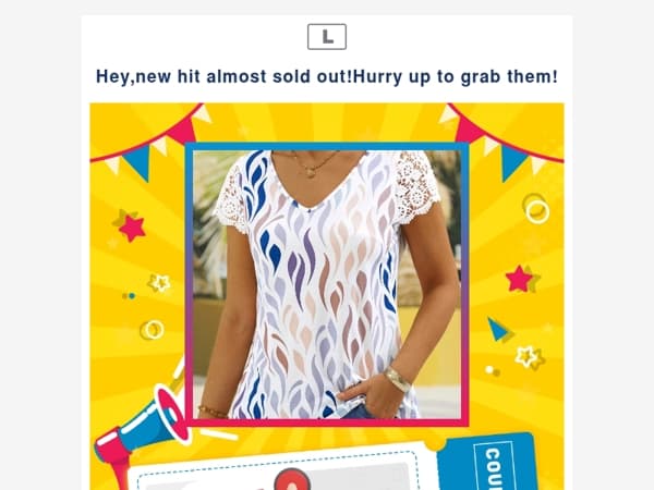 Hey,new hit almost sold out!Hurry up to grab them!