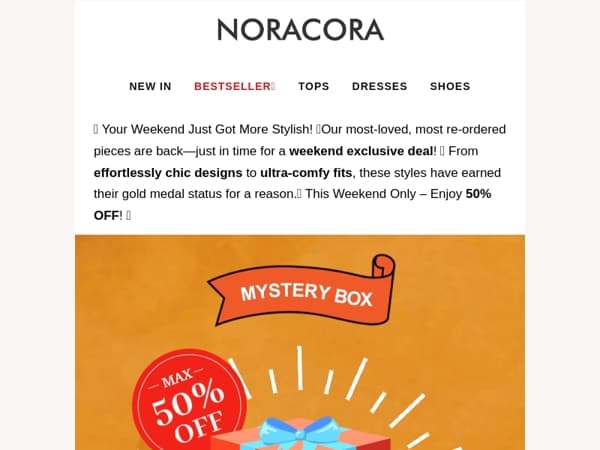 🎀 "Your Style Surprise is Ready to Unbox!" ✨ Weekend-Only Mystery Bundle – 50% OFF Curated 5-Star Outfits!