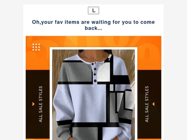Oh,your fav items are waiting for you to come back...