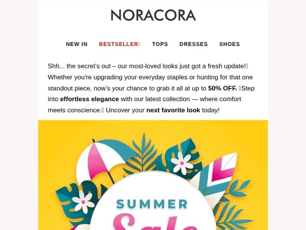 👑 Best-Kept Secrets in Style – Fresh Arrivals + Up to 50% OFF! ✨