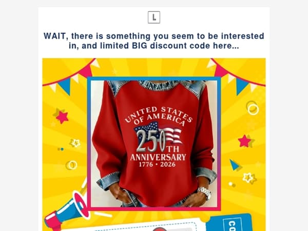 WAIT, there is something you seem to be interested in, and limited BIG discount code here...