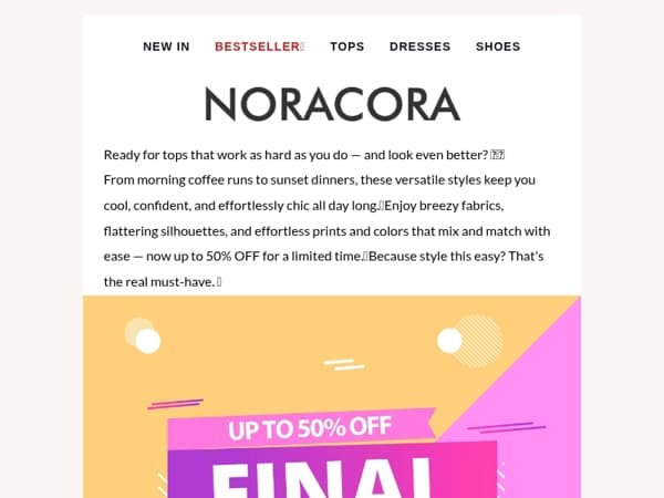 👚 Tops That Do It All – Breathable, Beautiful & Up to 50% OFF!✨