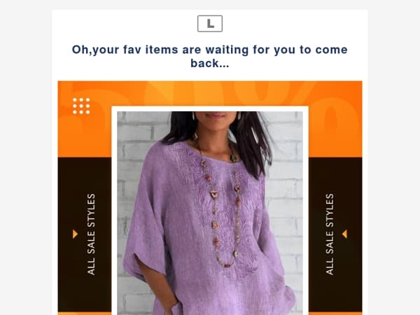 Oh,your fav items are waiting for you to come back...