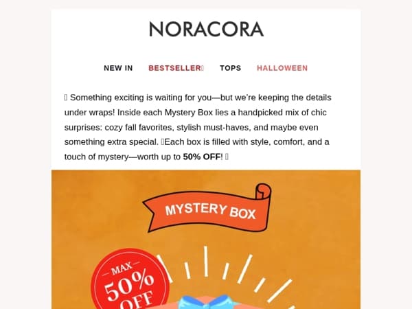 💫 Shhh… It's a Secret! Discover Your Mystery Box Now 🎁Up to 50% OFF!