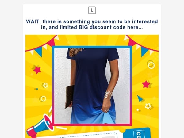 WAIT, there is something you seem to be interested in, and limited BIG discount code here...
