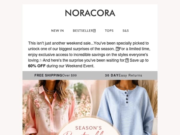 💌You've Been Picked for a Huge Weekend Surprise — Up To 60% OFF!💫