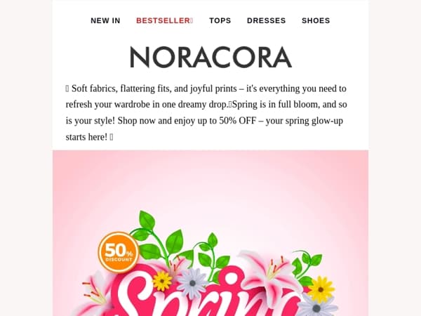 🌸 Florals, Flows & Fabulous Finds – Refresh Your Wardrobe Today! 💕 Up to 50% OFF!