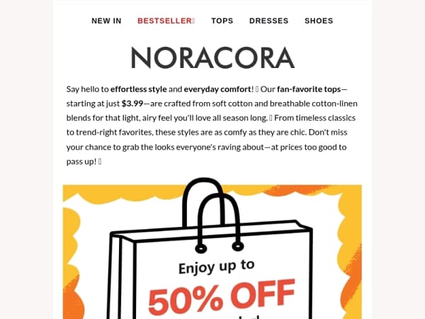 🎉 Style Made Easy – Fan-Favorite Tops Now Starting at $6.99!🥰