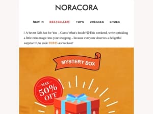 💃 Ready for Weekend Adventures?🎉 Our Mystery Box is filled with exclusive surprises just for you! 