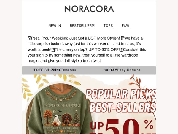 💌 You’ve Been Picked! Your Weekend Surprise Is Here — Up to 60% OFF 🎉