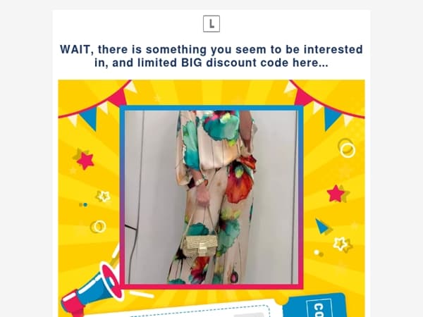 WAIT, there is something you seem to be interested in, and limited BIG discount code here...