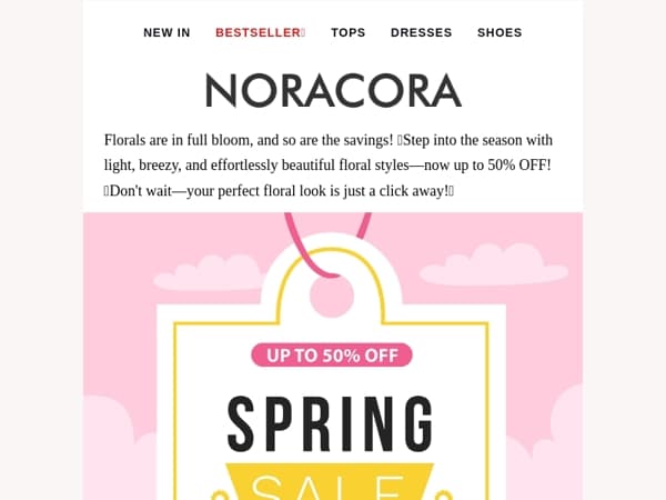 🌸 Bloom in Style – Embrace Floral Elegance with Up to 50% OFF! 💐✨