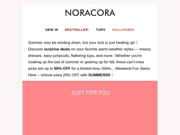 🎁 Lucky You! End-of-Summer Magic – Surprise Deals Inside! Up to 50% OFF! 🎉