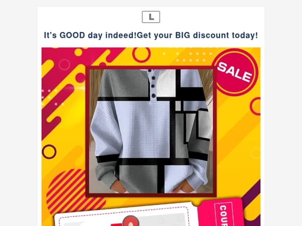 It's GOOD day indeed!Get your BIG discount today!