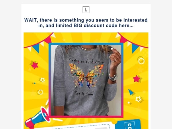 WAIT, there is something you seem to be interested in, and limited BIG discount code here...