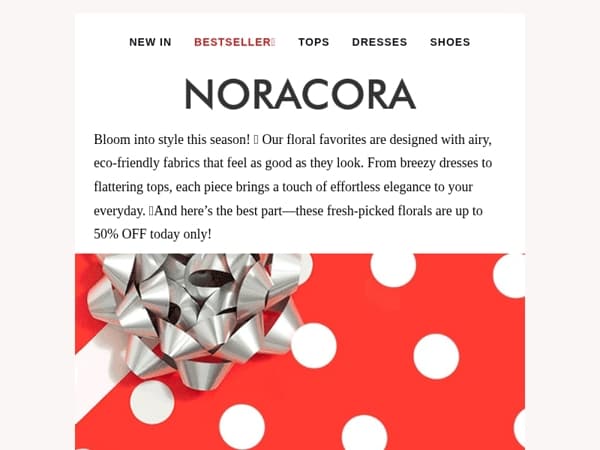 🌷 Effortless Florals – Breezy Looks, Up to 50% OFF Today! 💖