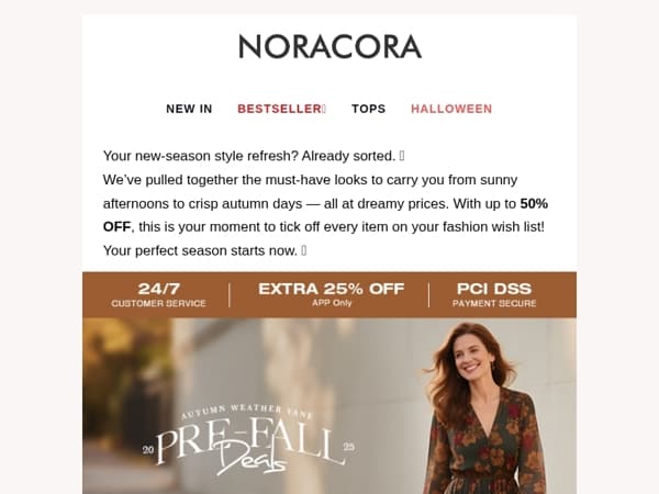 ✨Dreamy deals✨Your New Season checklist is ready! Enjoy Up to 50% off!    