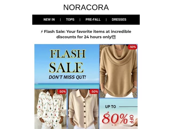 📢FLASH SALE: 50% Off Everything! 48hrs Only – Fast Fashion at Slow Prices 🤑