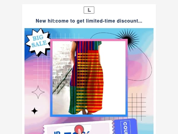New hit:come to get limited-time discount...