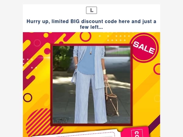 Hurry up, limited BIG discount code here and just a few left...