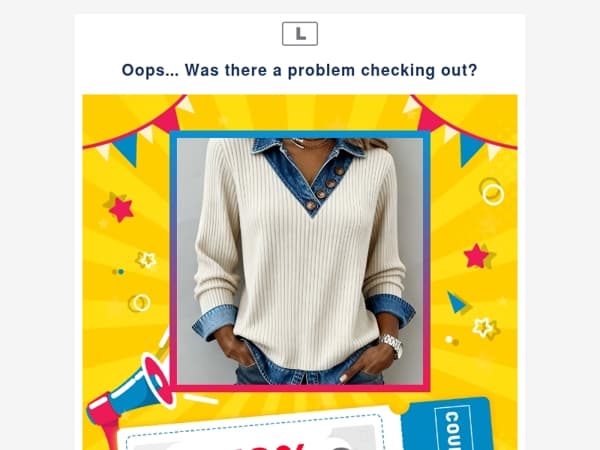 Oops... Was there a problem checking out?