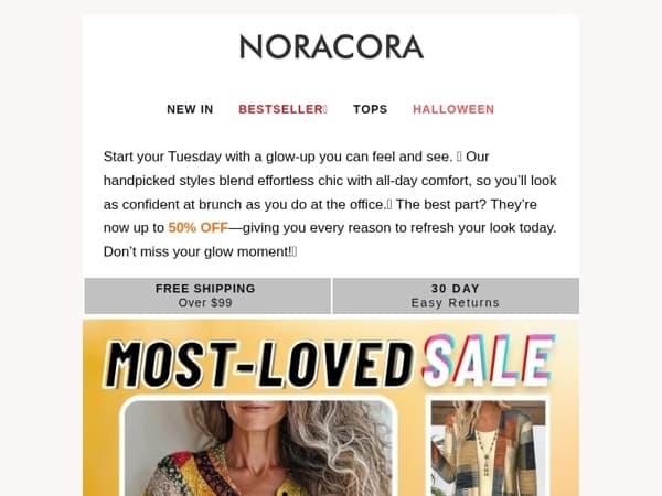 🌟Tuesday Glow: Effortless Style, Everyday Confidence!🎊Up to 50% OFF!