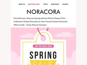 Floral Elegance: Dress Up in the Season's Best Blooms!🌸Enjoy up to 50% off!🌼