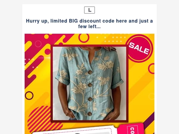 Hurry up, limited BIG discount code here and just a few left...