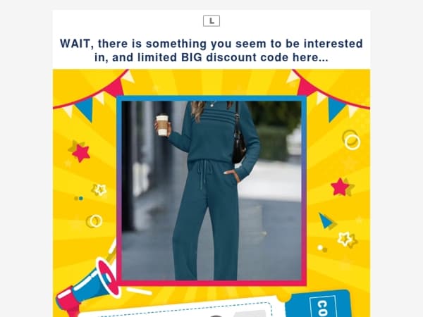 WAIT, there is something you seem to be interested in, and limited BIG discount code here...