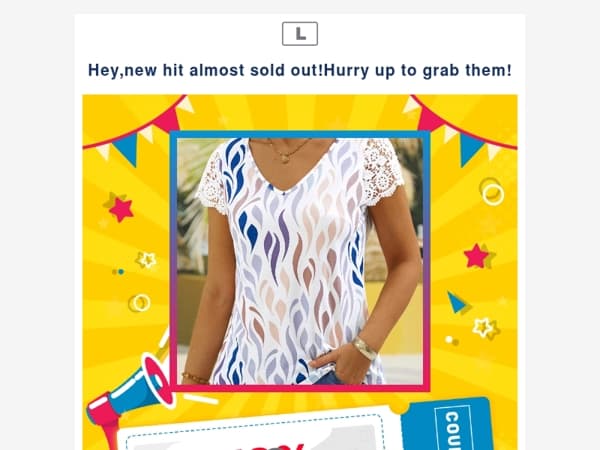 Hey,new hit almost sold out!Hurry up to grab them!