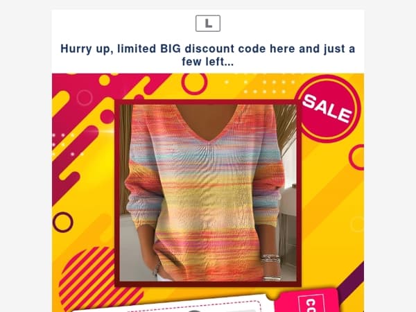 Hurry up, limited BIG discount code here and just a few left...