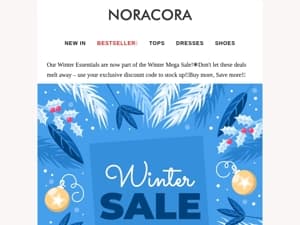 ❄️Winter Mega Sale is On!😘Shop the Bestsellers Everyone's Talking About!💫Up to 60% OFF!