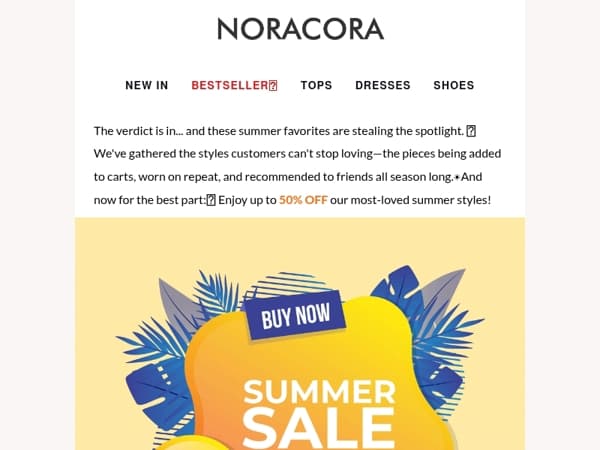 🌺 Summer's Most-Loved Styles — Now Up to 50% OFF