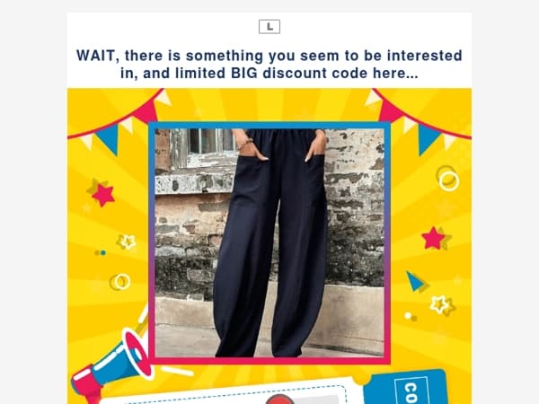 WAIT, there is something you seem to be interested in, and limited BIG discount code here...
